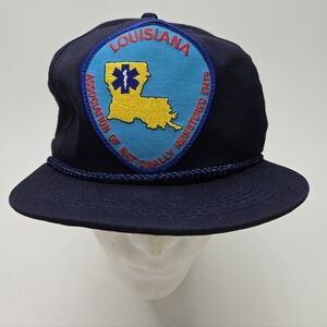 Vintage Louisiana EMT Snapback Trucker Hat Cap
